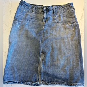 Paper denim & cloth denim skirt with slit size 29
